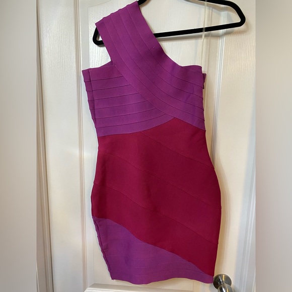 WOW couture one shoulder bandage dress size L - Picture 5 of 5